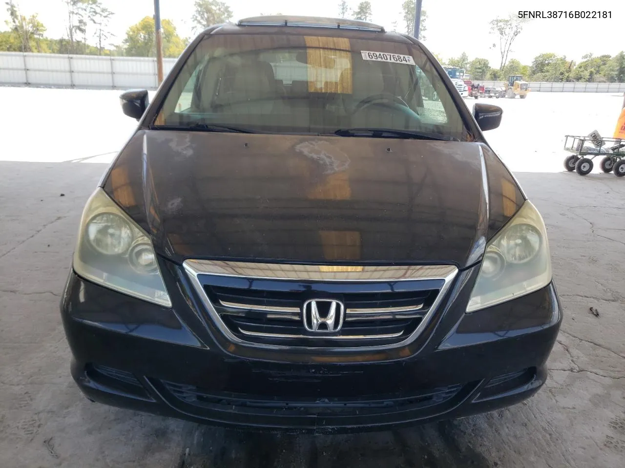 2006 Honda Odyssey Exl VIN: 5FNRL38716B022181 Lot: 69407684