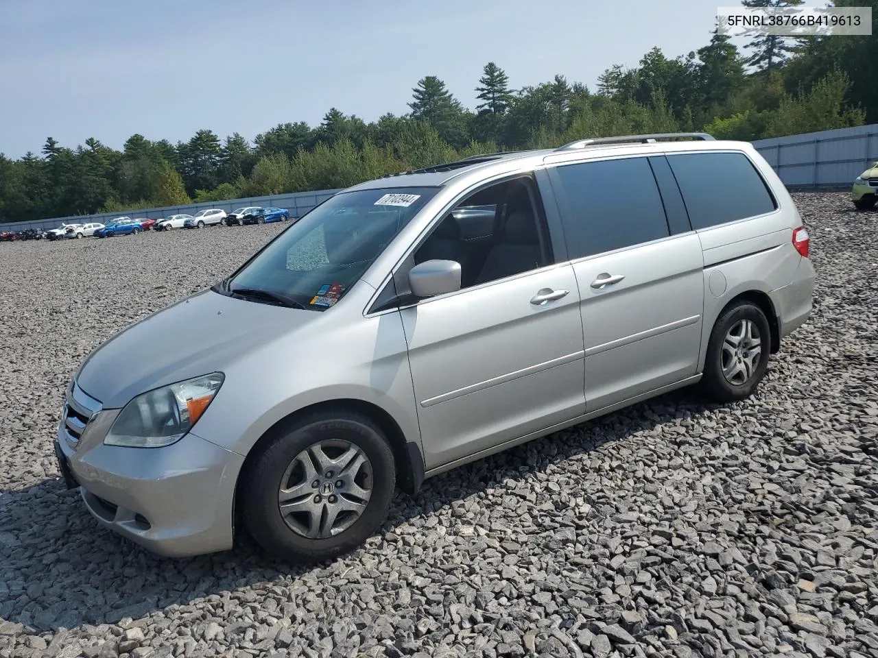 5FNRL38766B419613 2006 Honda Odyssey Exl