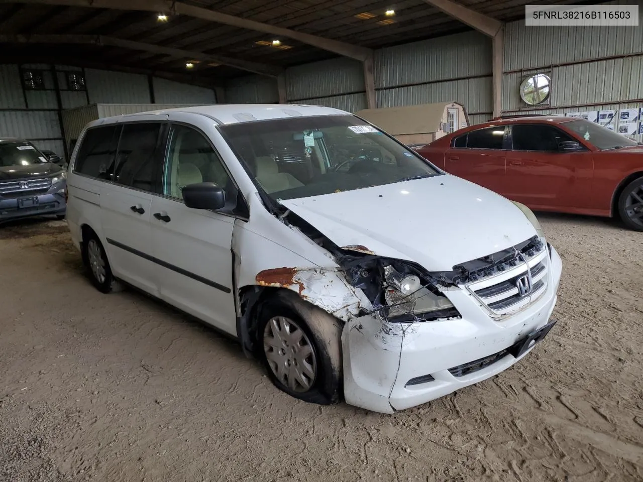 5FNRL38216B116503 2006 Honda Odyssey Lx