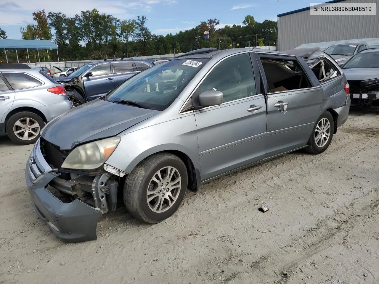 2006 Honda Odyssey Touring VIN: 5FNRL38896B048519 Lot: 70341264