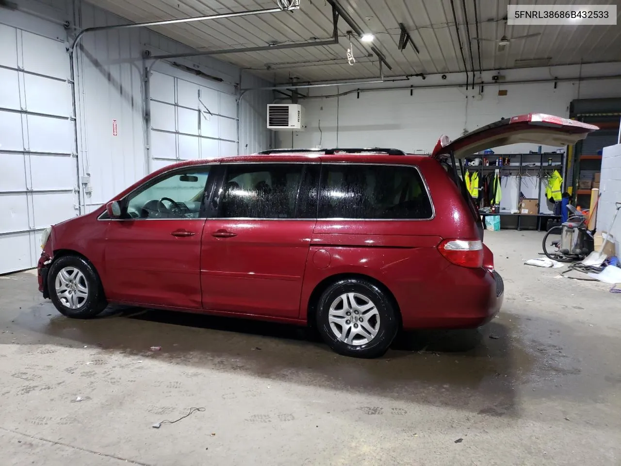 2006 Honda Odyssey Exl VIN: 5FNRL38686B432533 Lot: 70633344