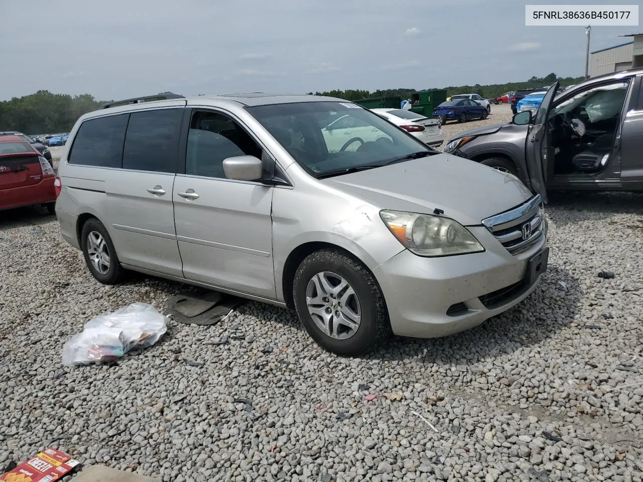 2006 Honda Odyssey Exl VIN: 5FNRL38636B450177 Lot: 71087804