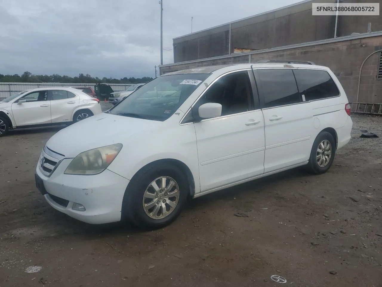 5FNRL38806B005722 2006 Honda Odyssey Touring