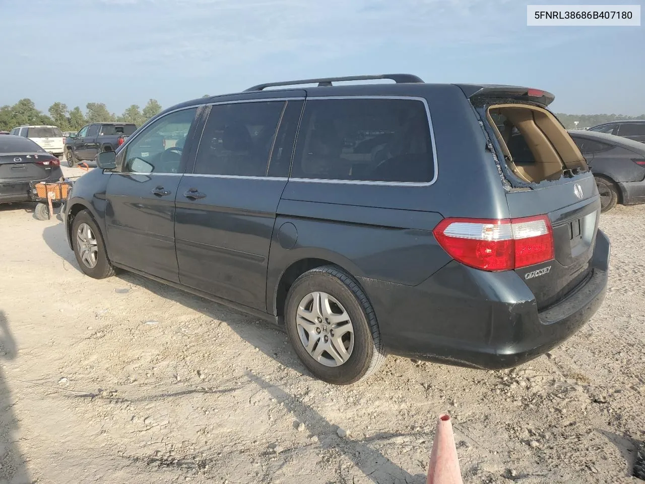 2006 Honda Odyssey Exl VIN: 5FNRL38686B407180 Lot: 71668004