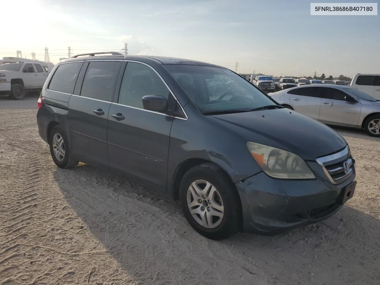 2006 Honda Odyssey Exl VIN: 5FNRL38686B407180 Lot: 71668004