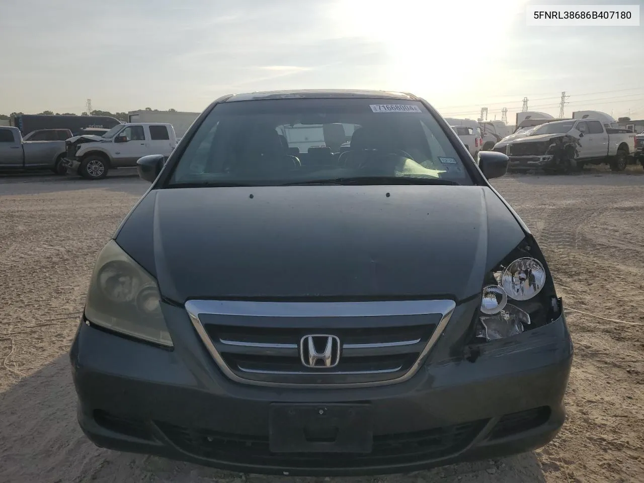 5FNRL38686B407180 2006 Honda Odyssey Exl