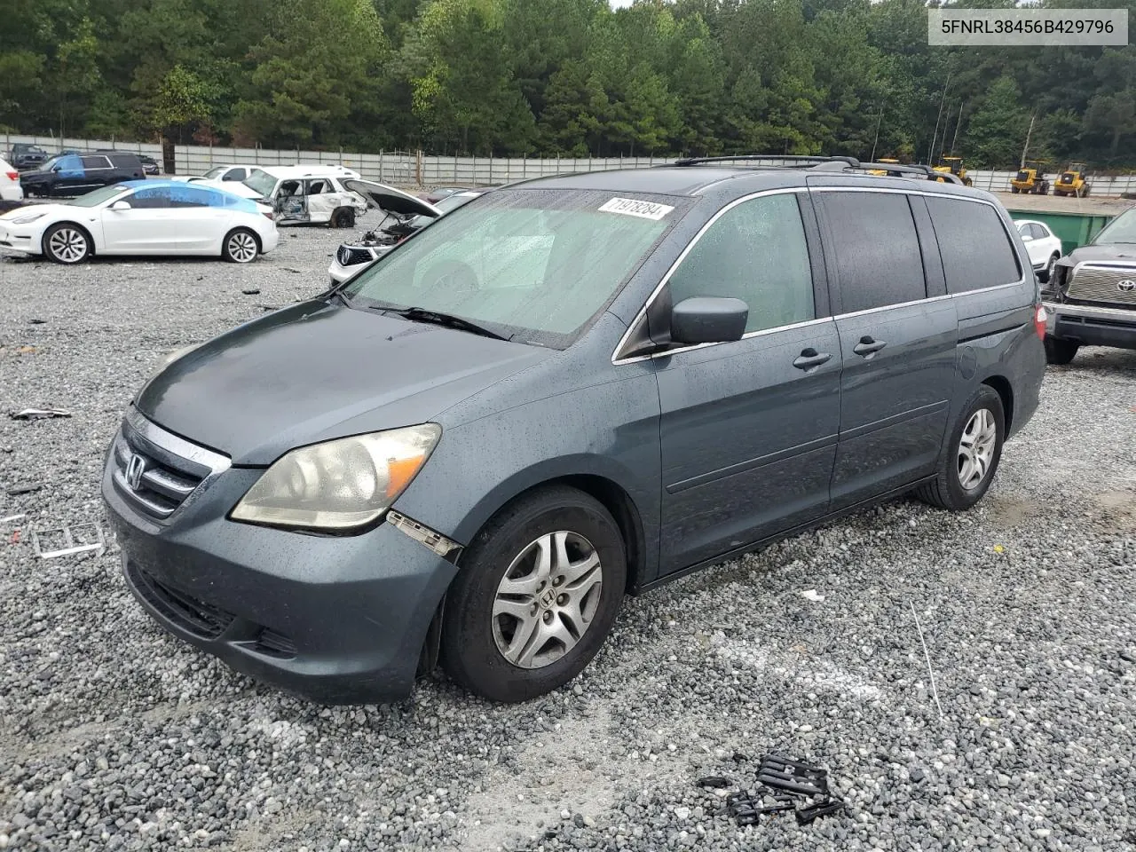 5FNRL38456B429796 2006 Honda Odyssey Ex