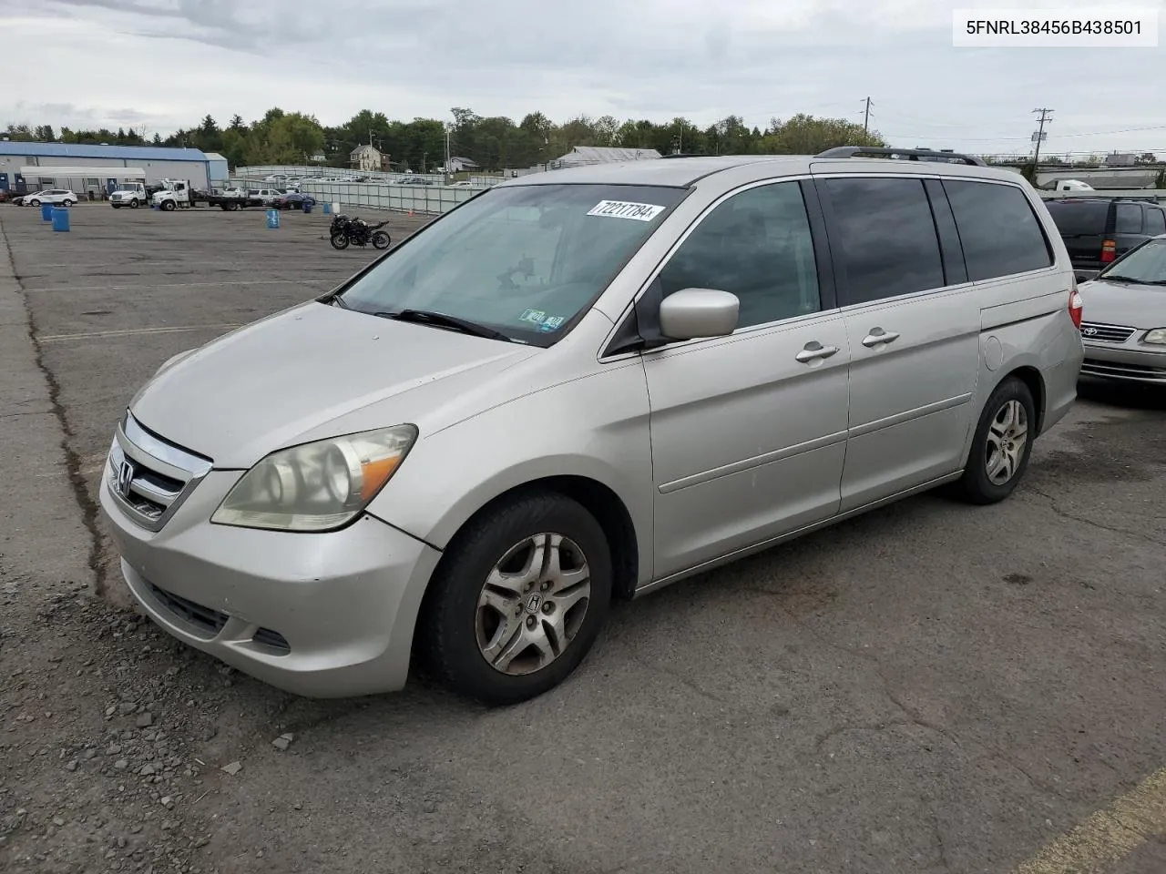 2006 Honda Odyssey Ex VIN: 5FNRL38456B438501 Lot: 72217784