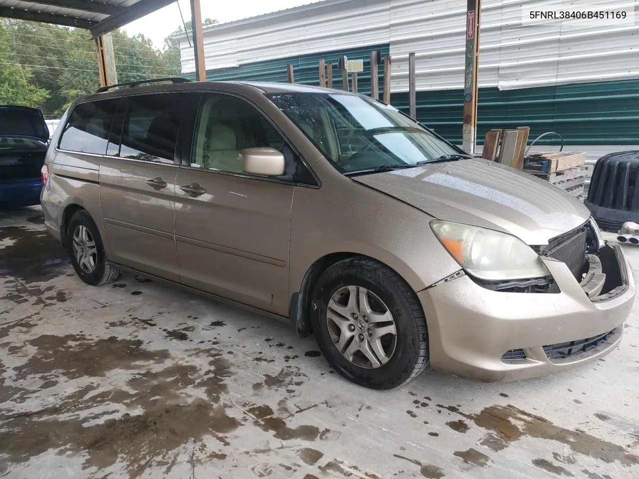 5FNRL38406B451169 2006 Honda Odyssey Ex