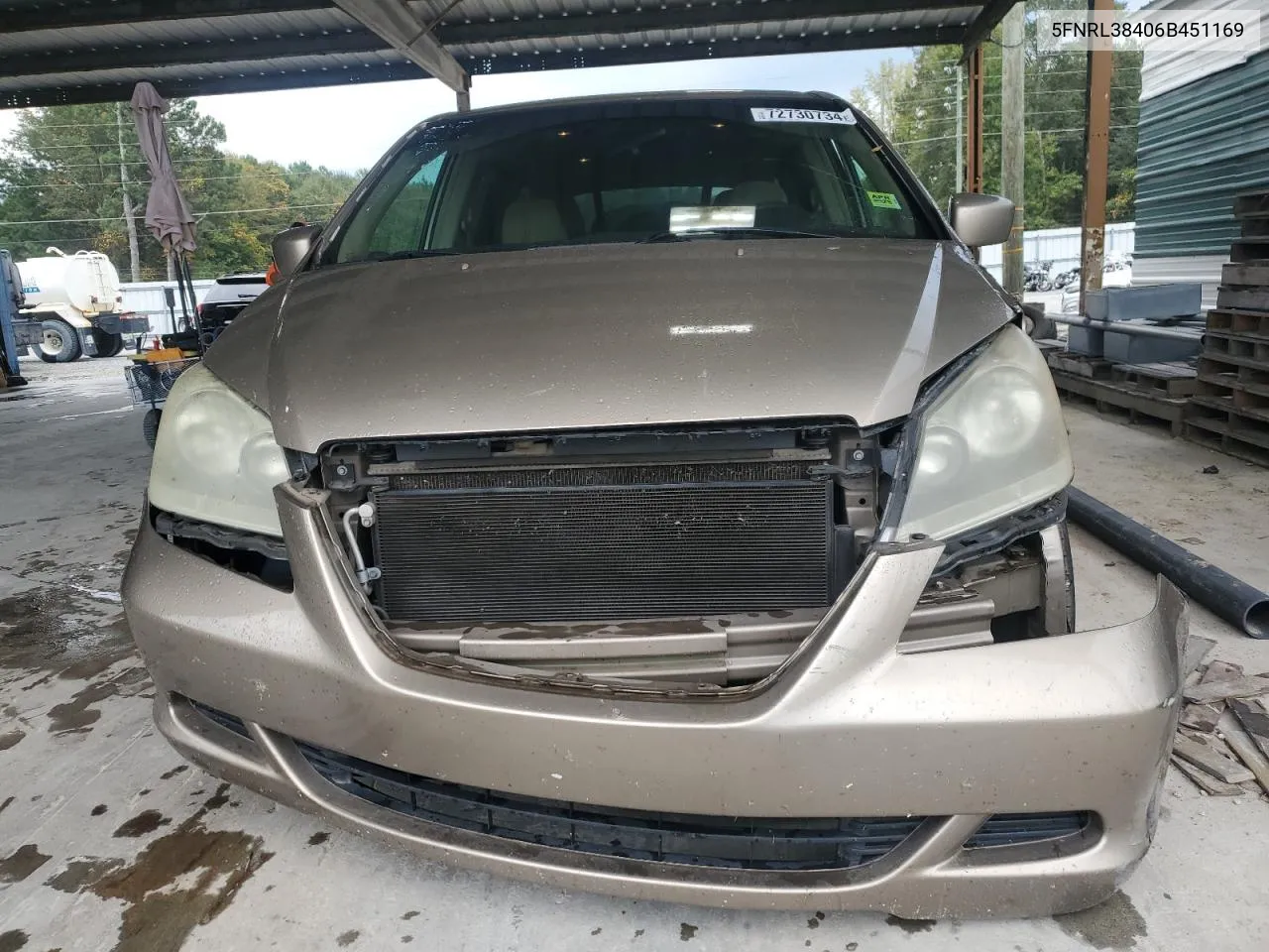 5FNRL38406B451169 2006 Honda Odyssey Ex