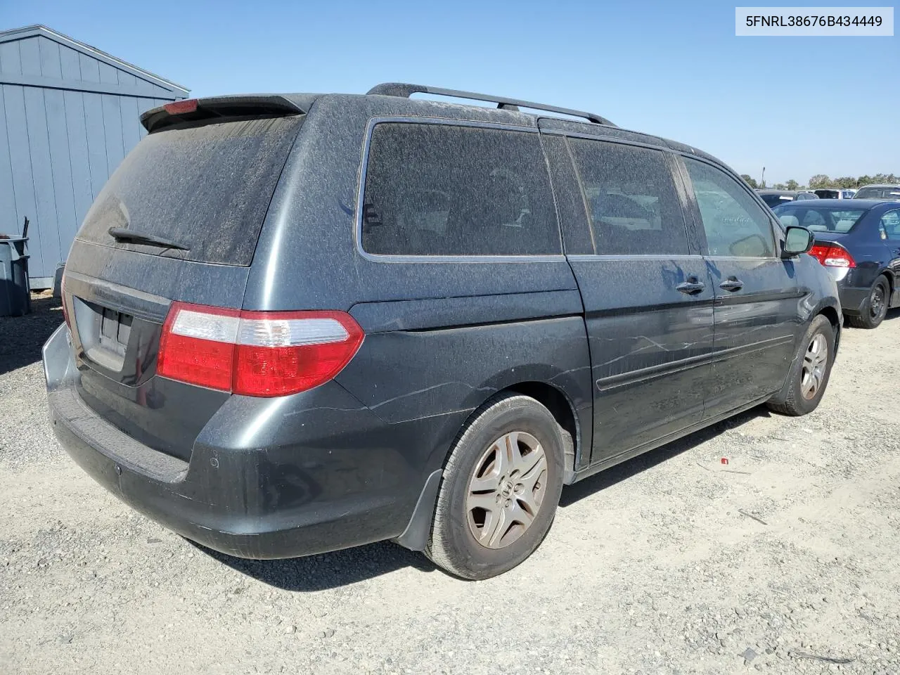 2006 Honda Odyssey Exl VIN: 5FNRL38676B434449 Lot: 72827584