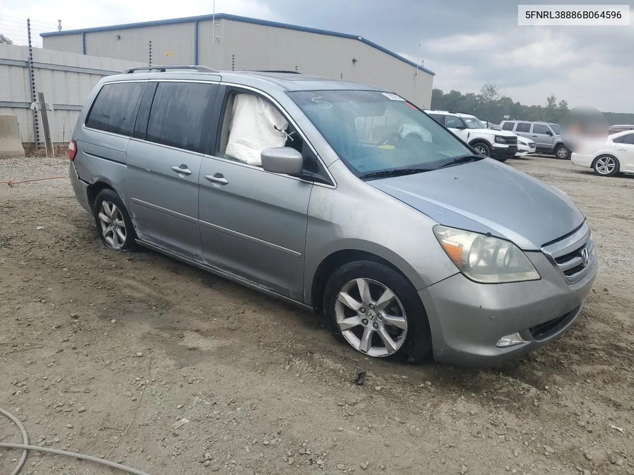 2006 Honda Odyssey Touring VIN: 5FNRL38886B064596 Lot: 72830934