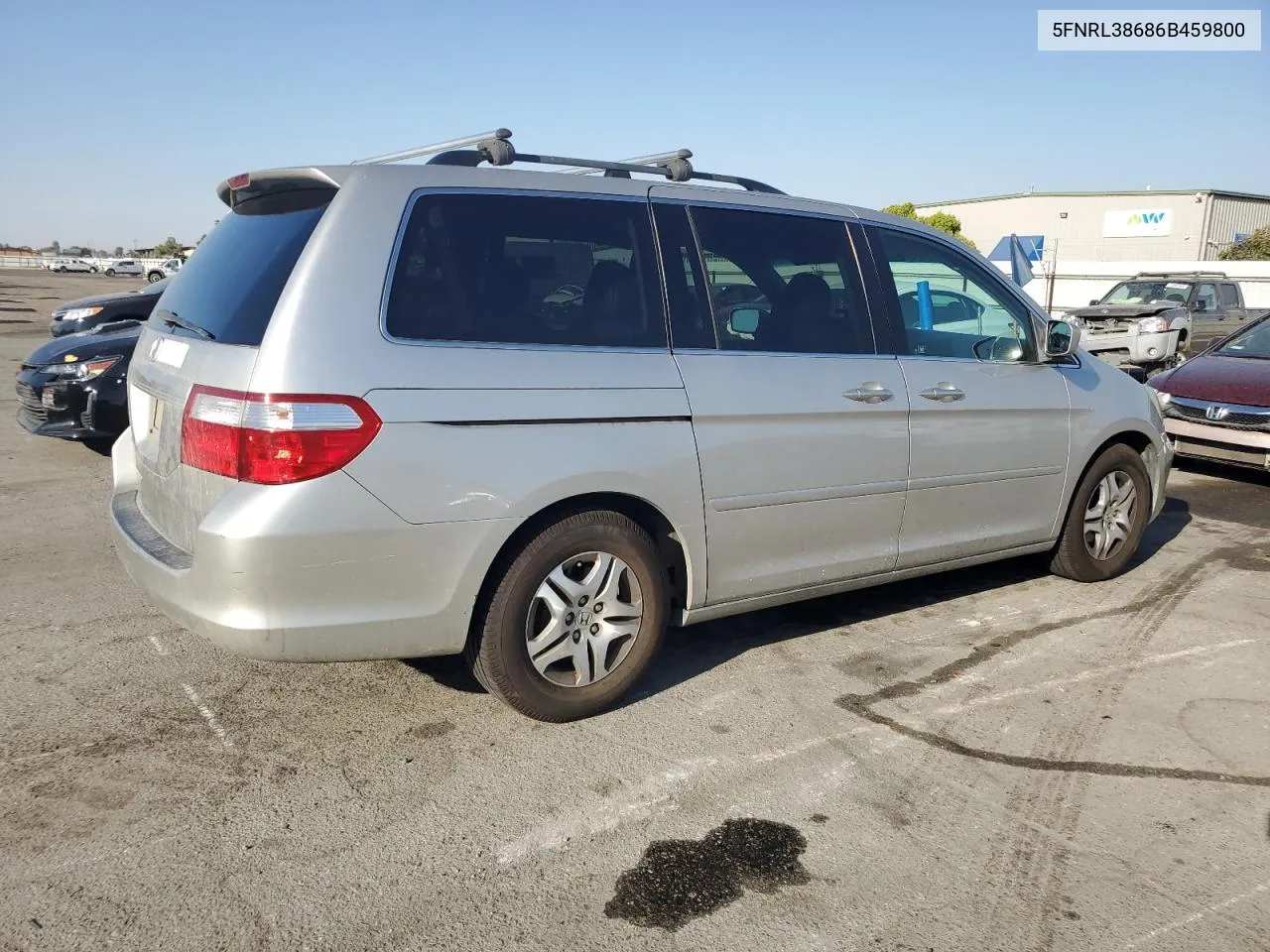 2006 Honda Odyssey Exl VIN: 5FNRL38686B459800 Lot: 72839104