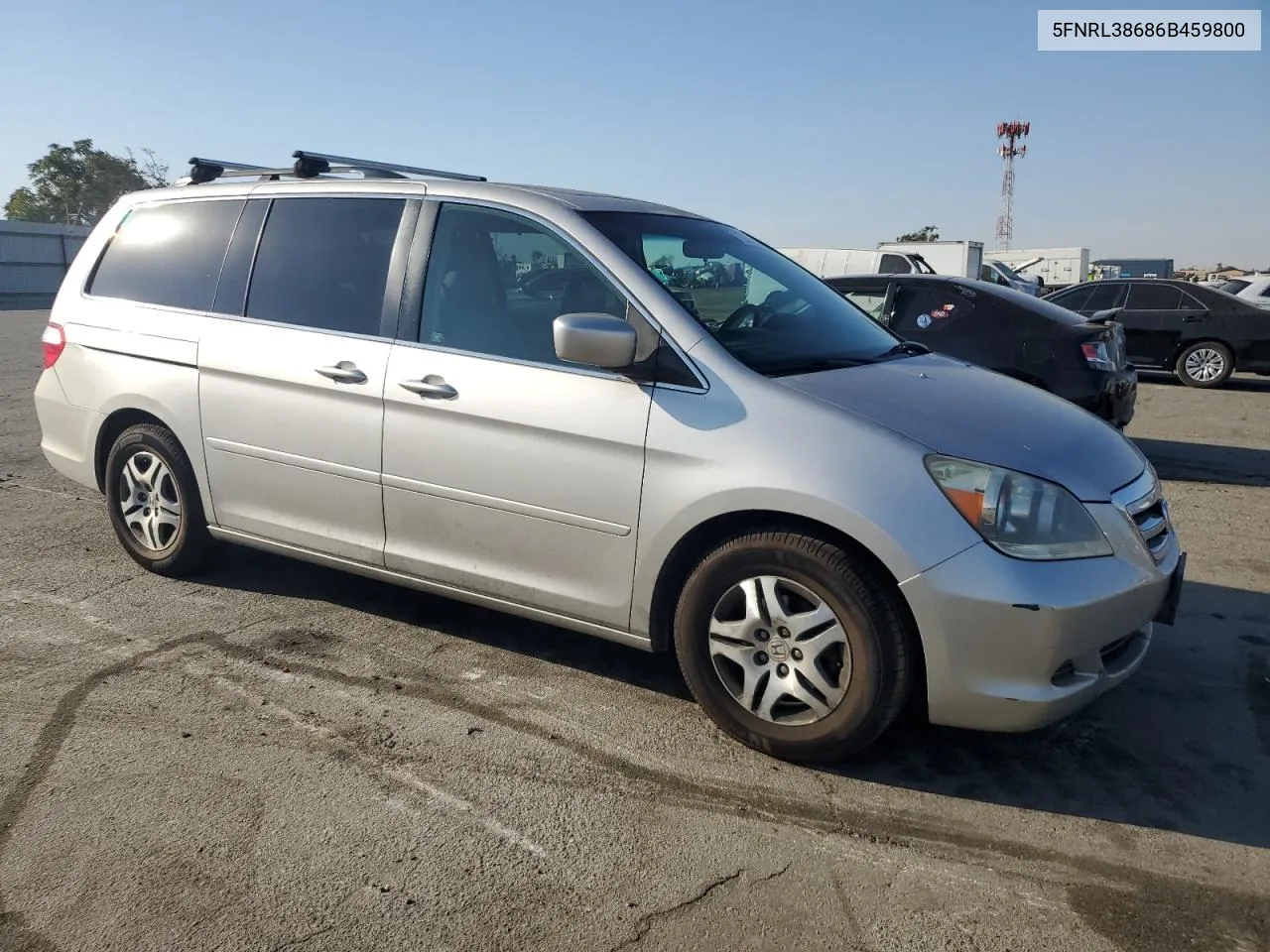 2006 Honda Odyssey Exl VIN: 5FNRL38686B459800 Lot: 72839104