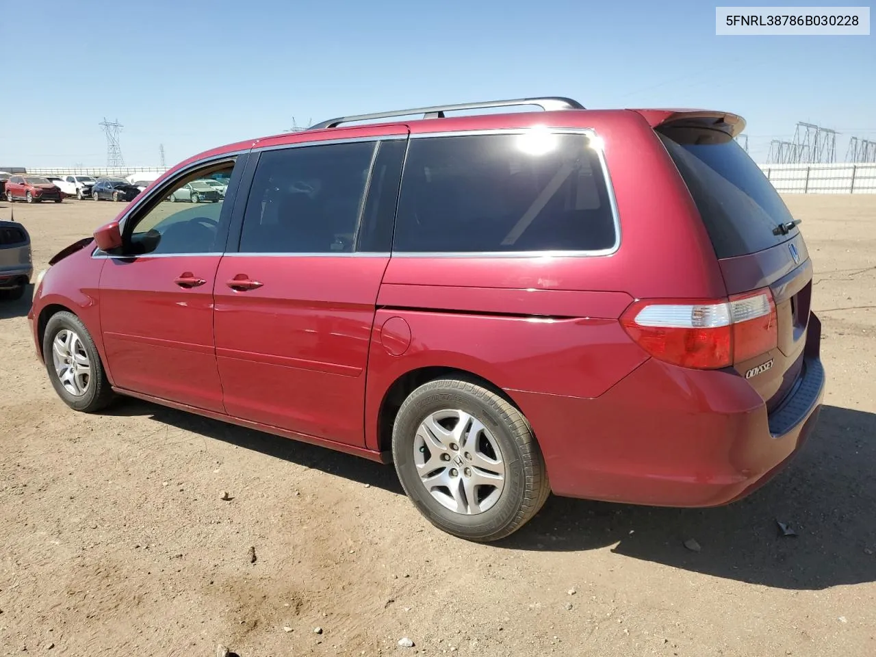 2006 Honda Odyssey Exl VIN: 5FNRL38786B030228 Lot: 73069024