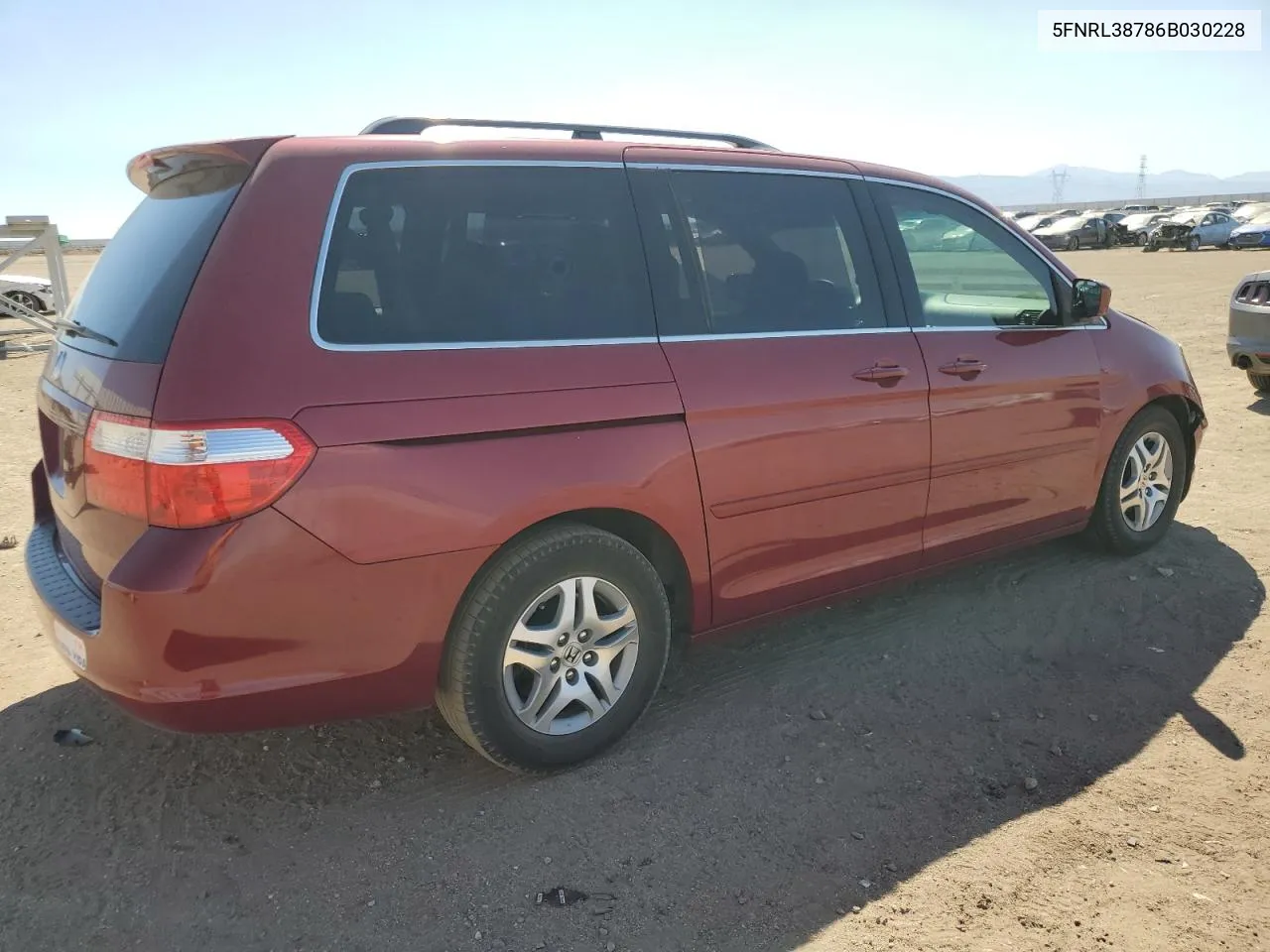 2006 Honda Odyssey Exl VIN: 5FNRL38786B030228 Lot: 73069024