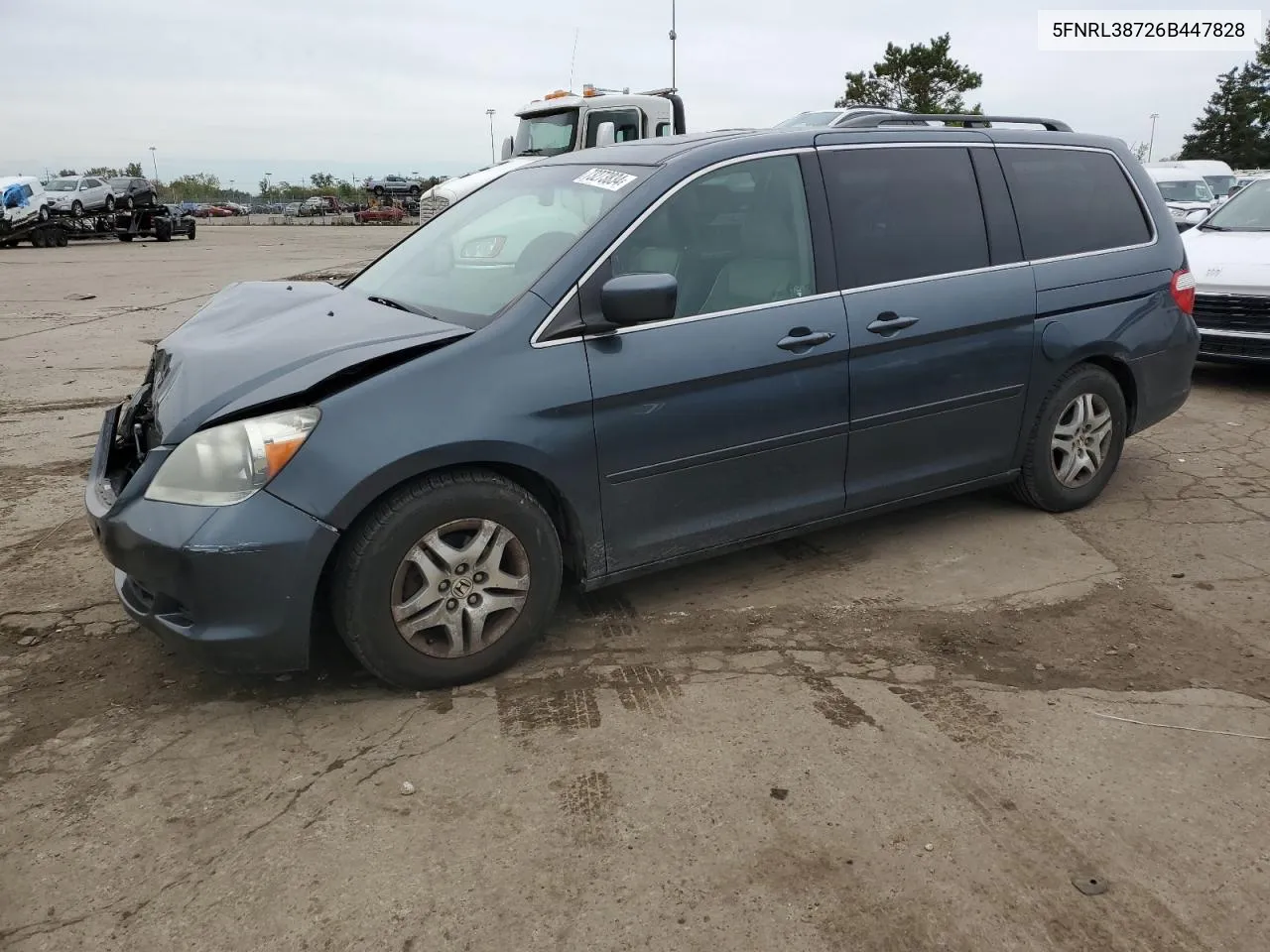 2006 Honda Odyssey Exl VIN: 5FNRL38726B447828 Lot: 73273834