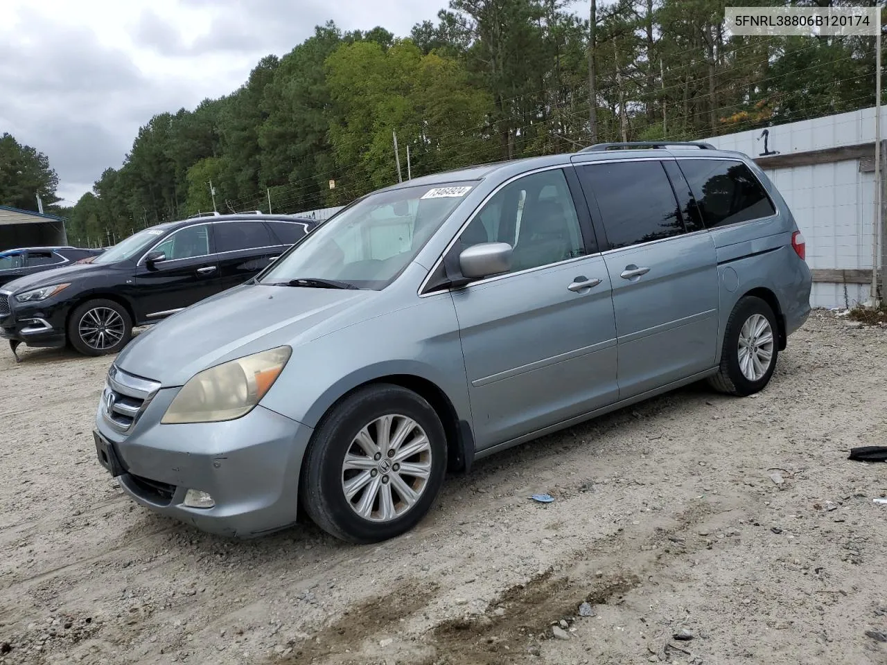 2006 Honda Odyssey Touring VIN: 5FNRL38806B120174 Lot: 73464924