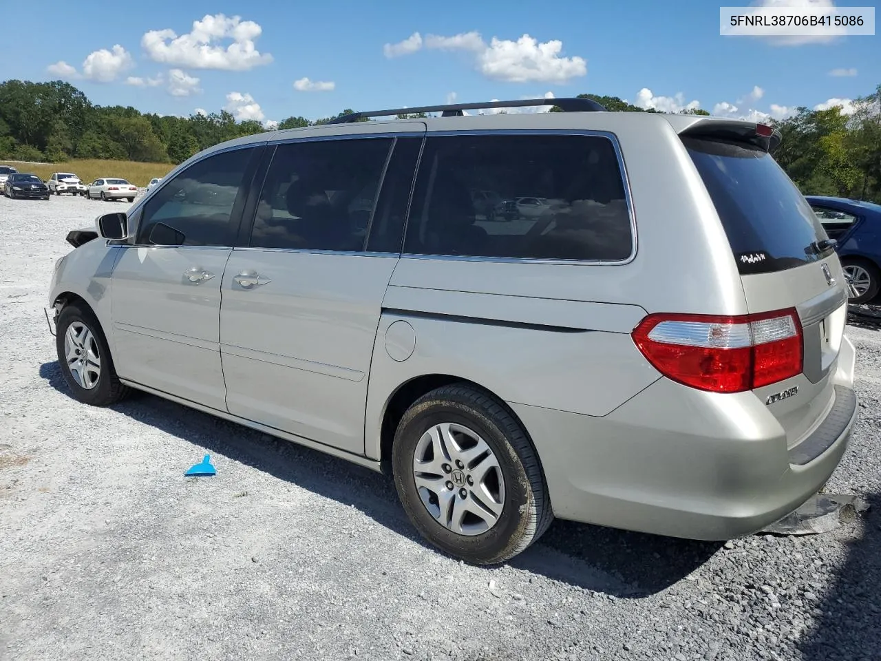 2006 Honda Odyssey Exl VIN: 5FNRL38706B415086 Lot: 73492944