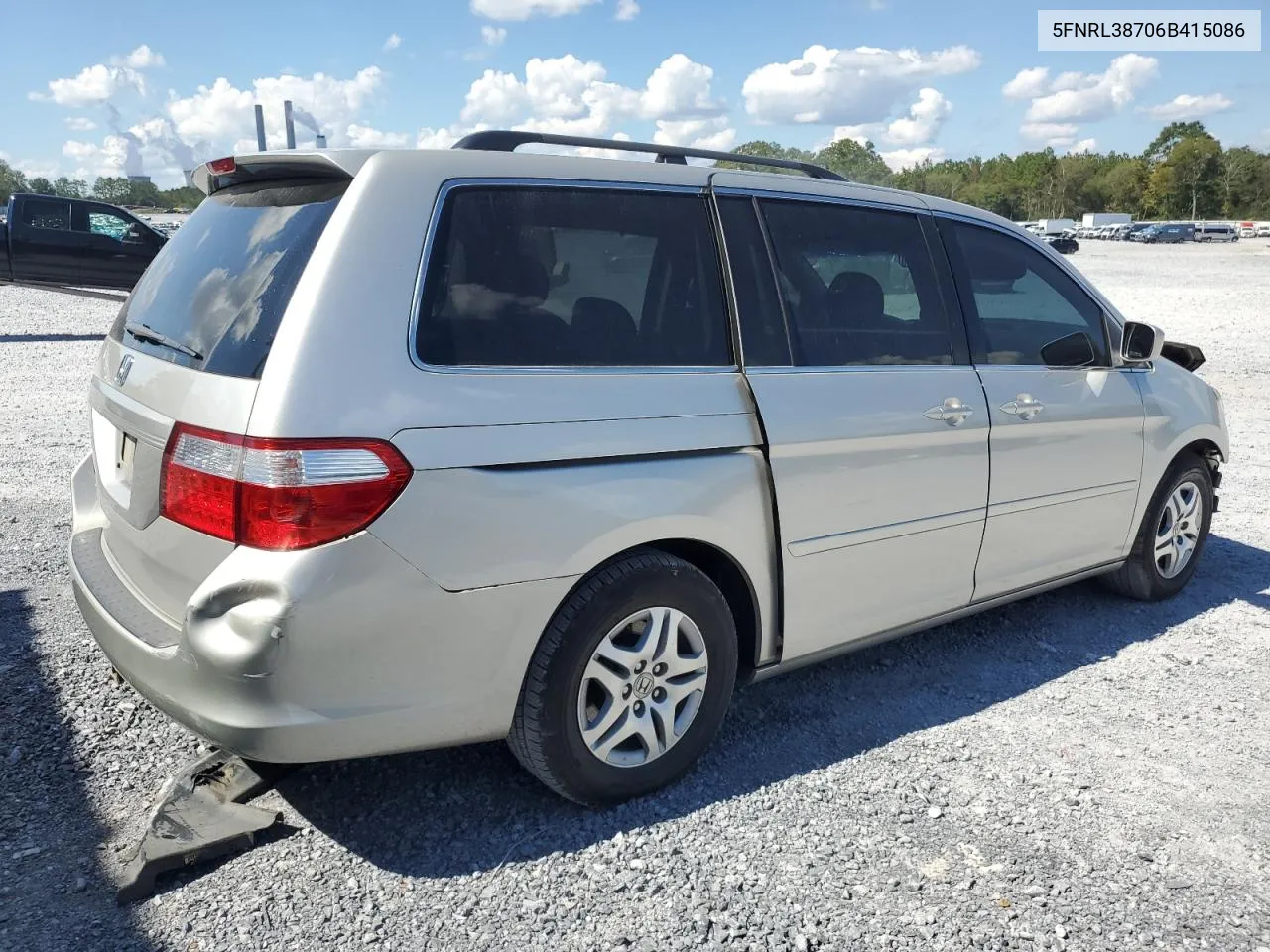 2006 Honda Odyssey Exl VIN: 5FNRL38706B415086 Lot: 73492944