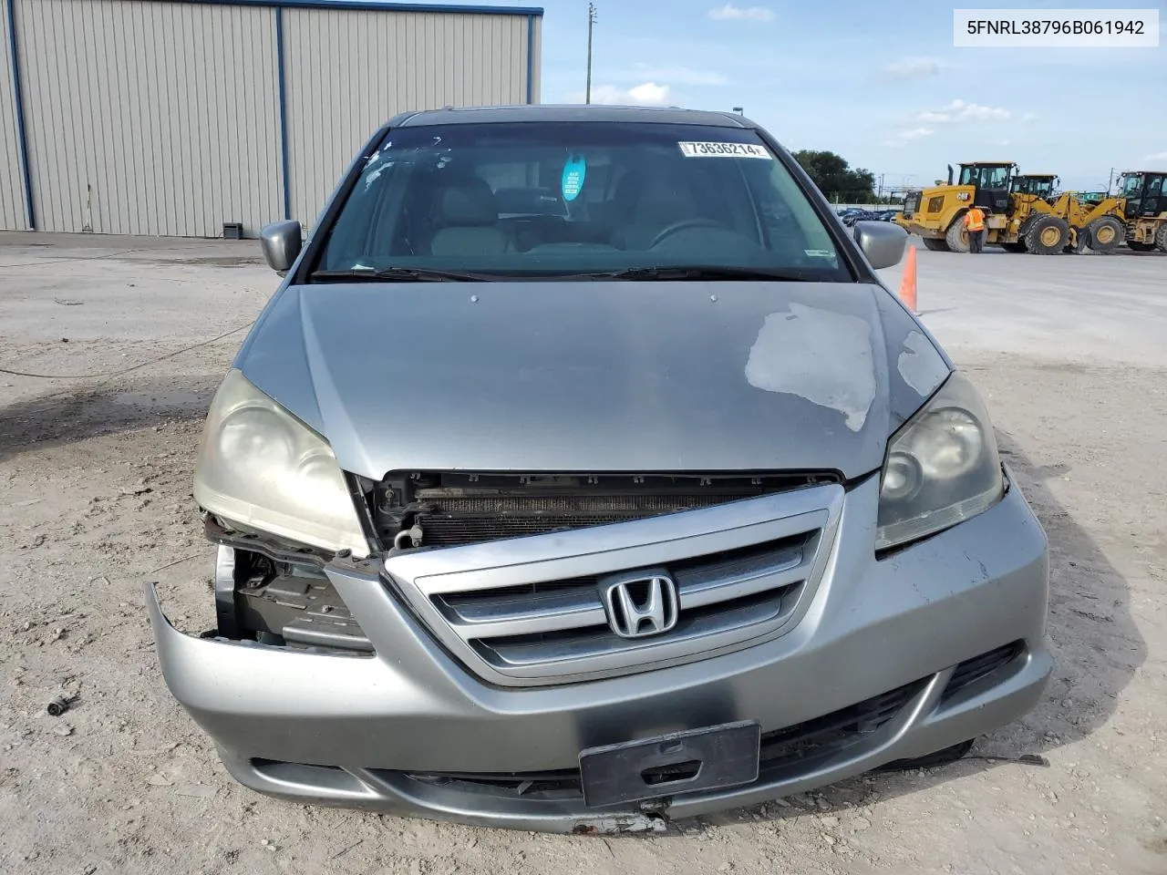 2006 Honda Odyssey Exl VIN: 5FNRL38796B061942 Lot: 73636214