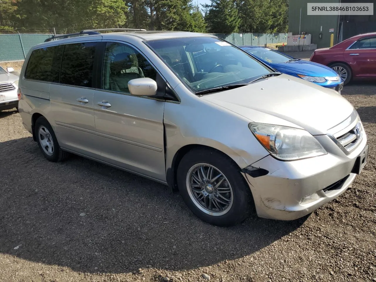 2006 Honda Odyssey Touring VIN: 5FNRL38846B103653 Lot: 73751274