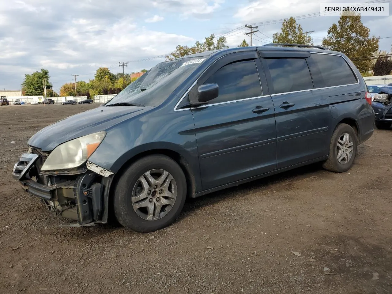 2006 Honda Odyssey Ex VIN: 5FNRL384X6B449431 Lot: 73932334