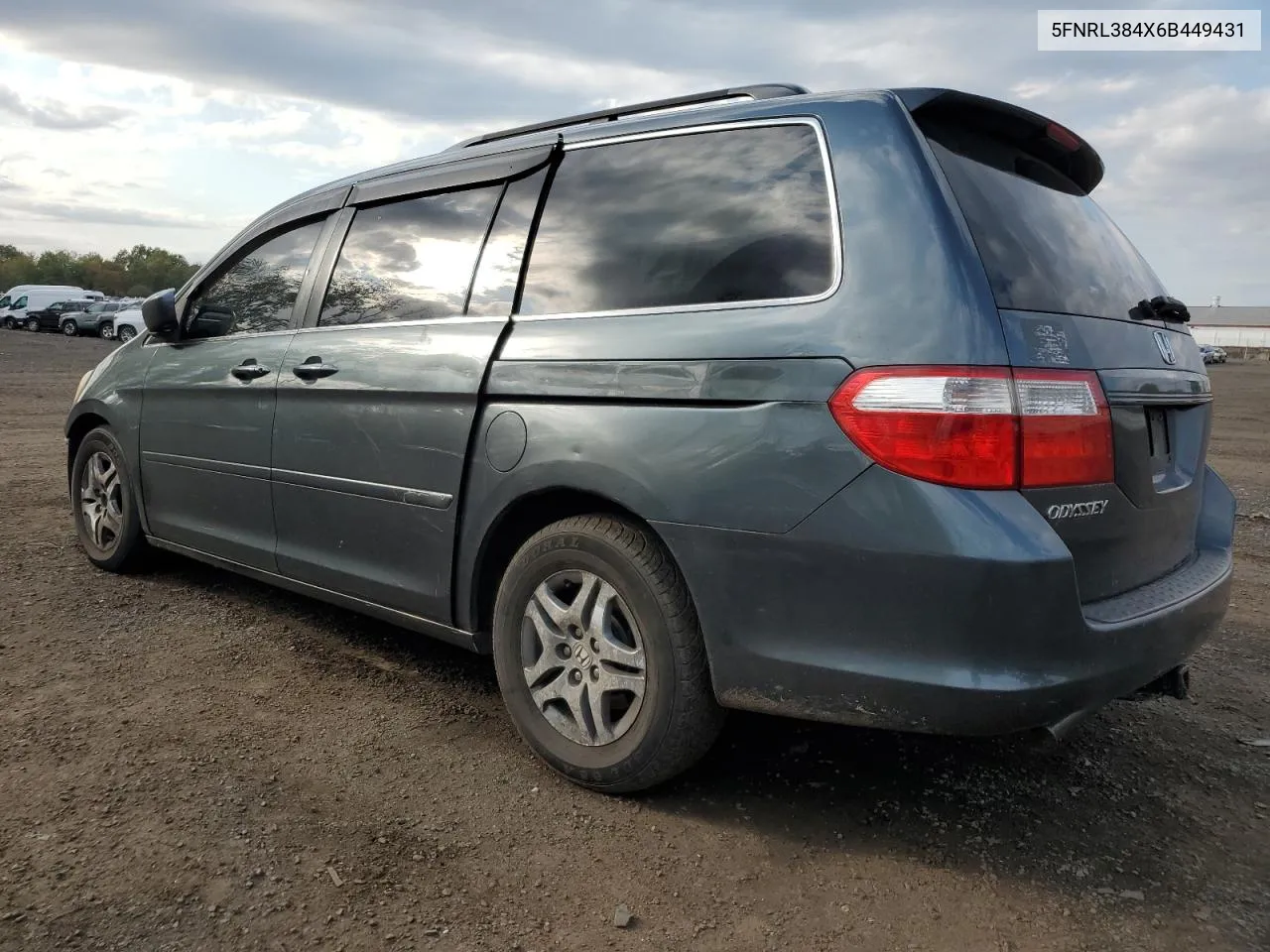 2006 Honda Odyssey Ex VIN: 5FNRL384X6B449431 Lot: 73932334