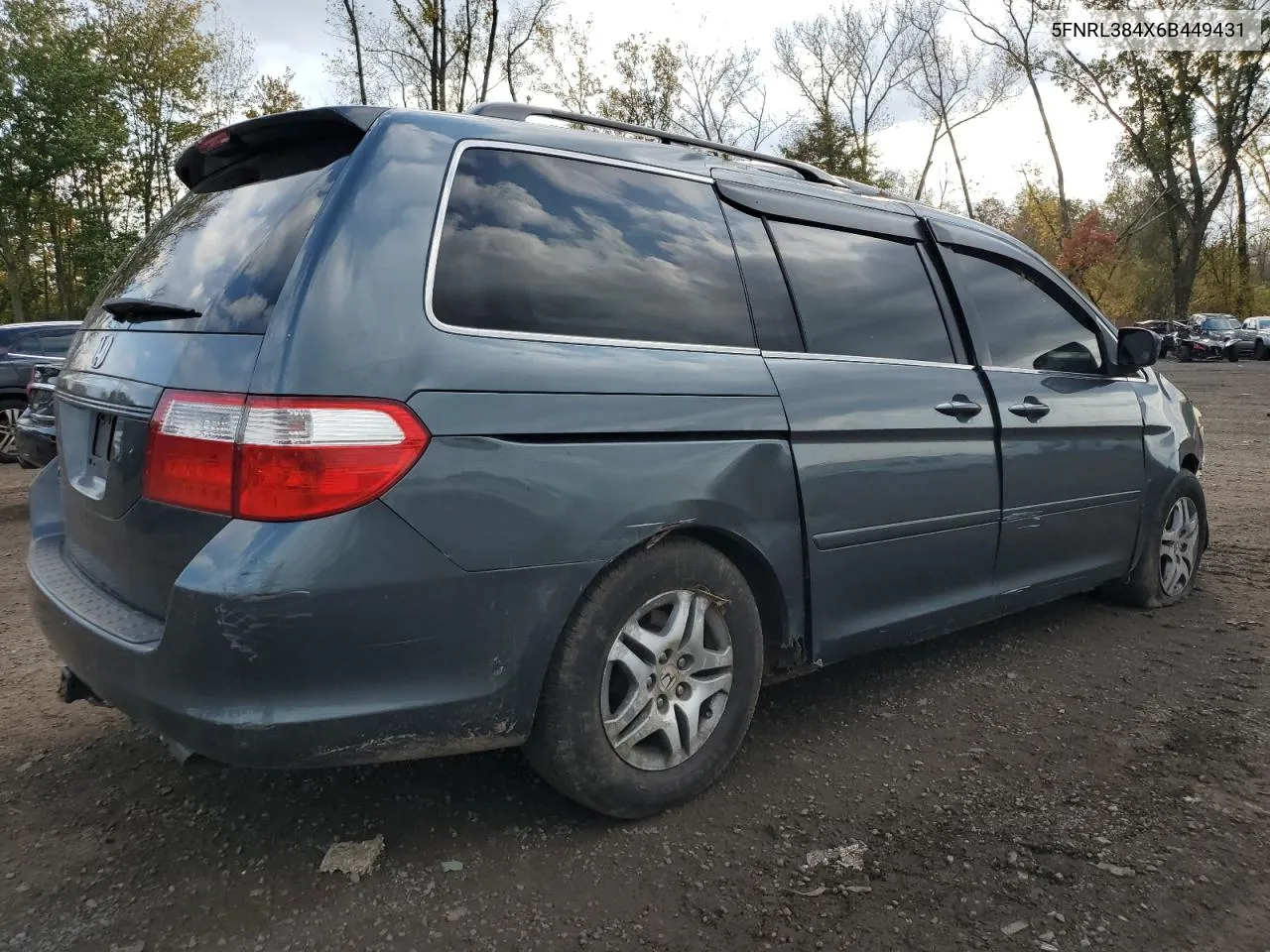 2006 Honda Odyssey Ex VIN: 5FNRL384X6B449431 Lot: 73932334