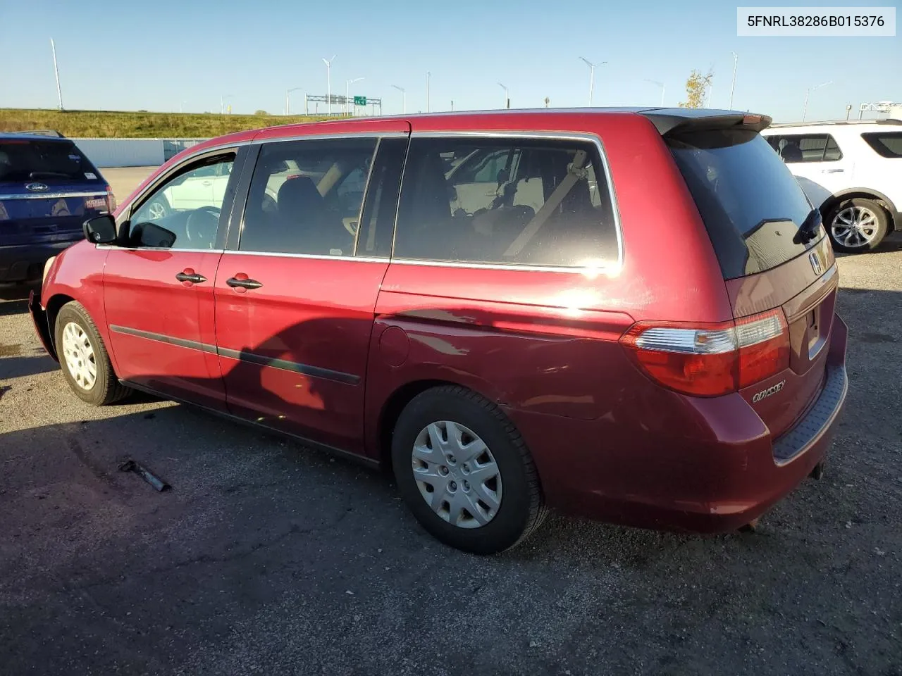 2006 Honda Odyssey Lx VIN: 5FNRL38286B015376 Lot: 73989134