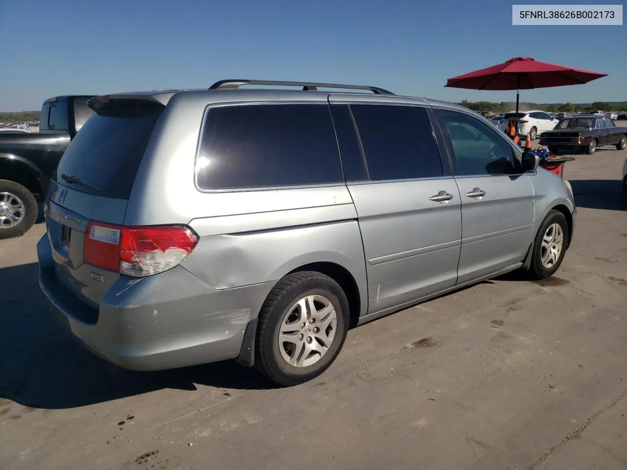 2006 Honda Odyssey Exl VIN: 5FNRL38626B002173 Lot: 74043134