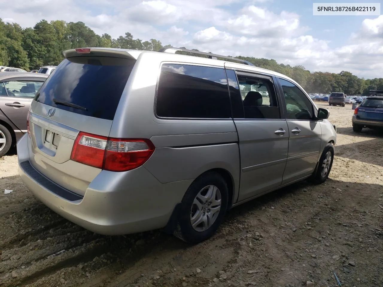 2006 Honda Odyssey Exl VIN: 5FNRL38726B422119 Lot: 74070774