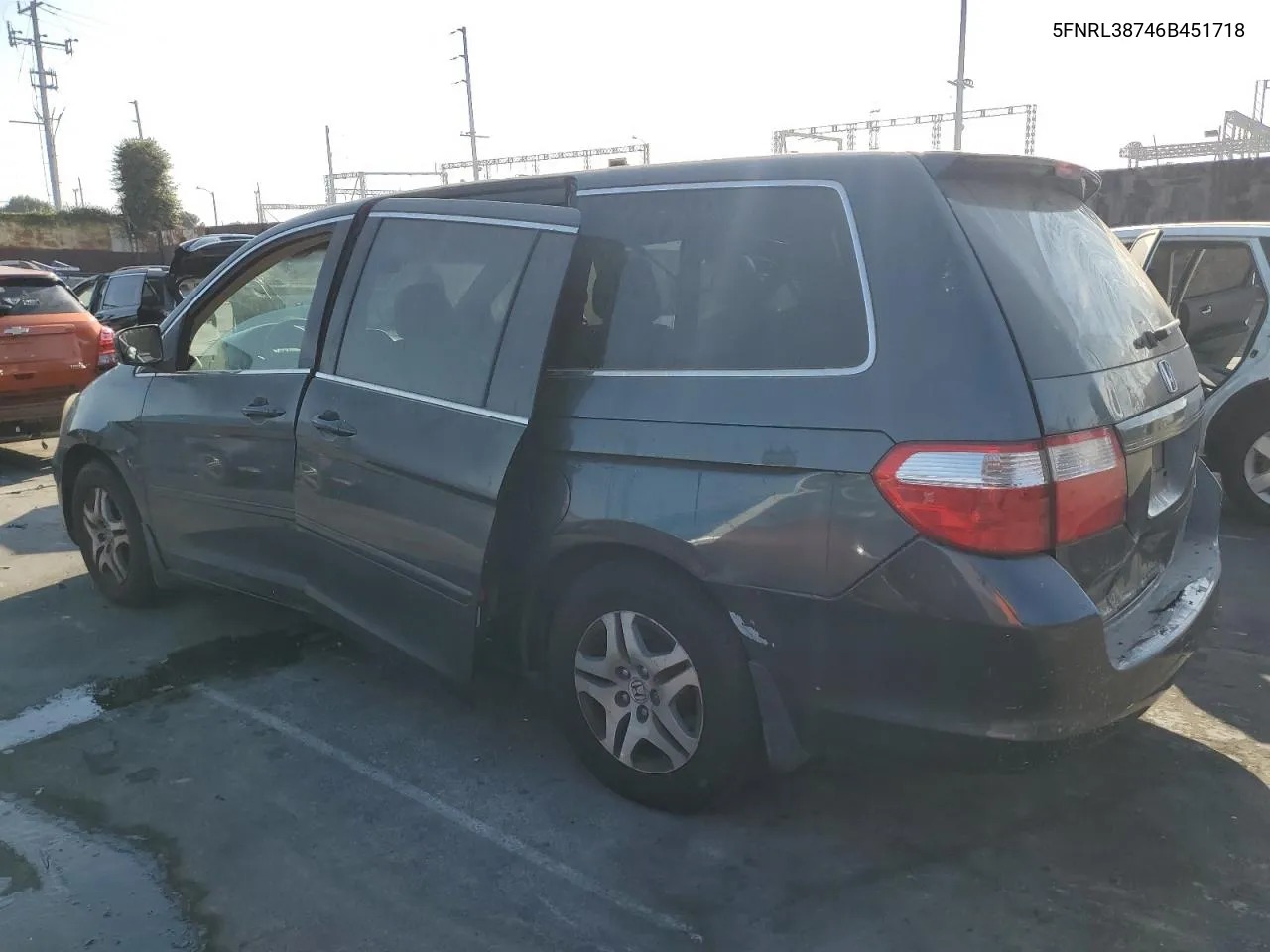 2006 Honda Odyssey Exl VIN: 5FNRL38746B451718 Lot: 74073354