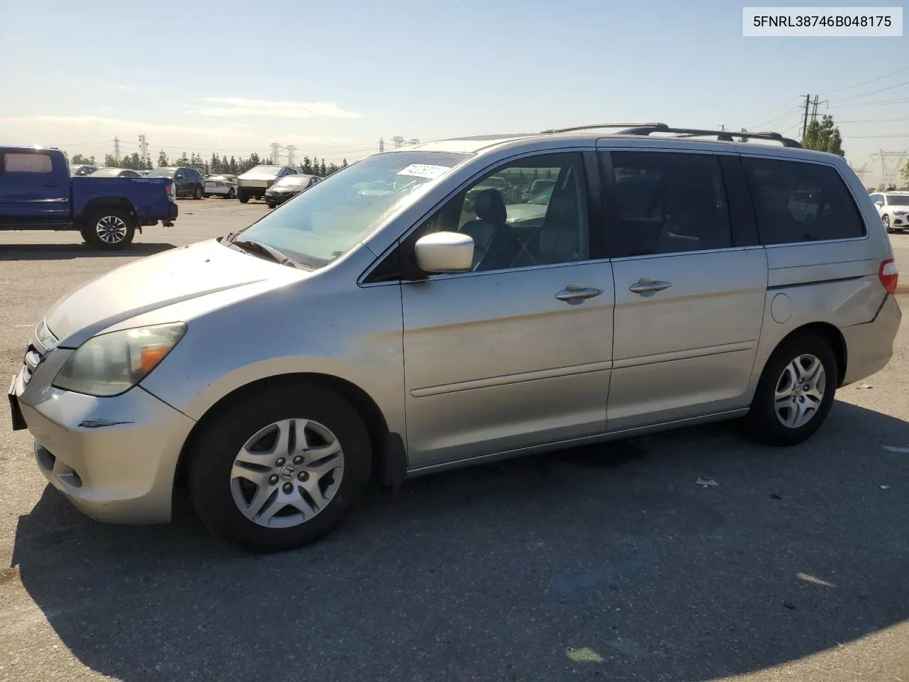 2006 Honda Odyssey Exl VIN: 5FNRL38746B048175 Lot: 74205004