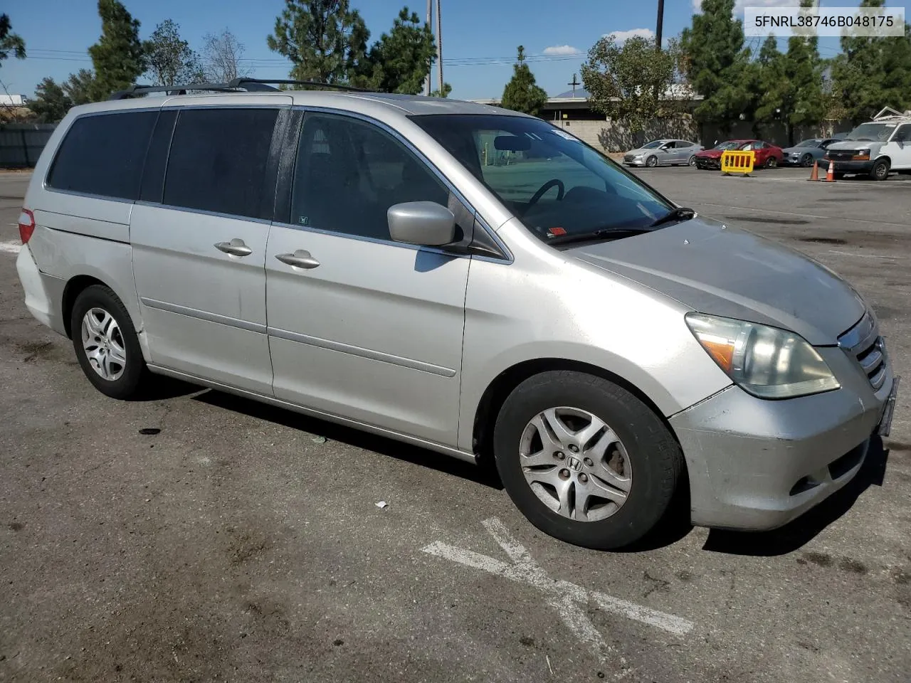 5FNRL38746B048175 2006 Honda Odyssey Exl