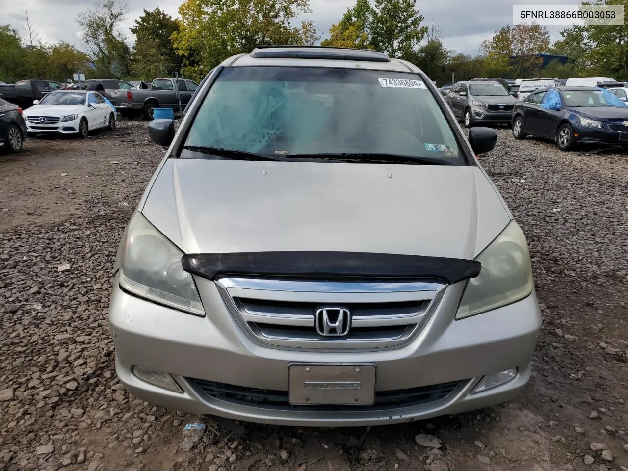 2006 Honda Odyssey Touring VIN: 5FNRL38866B003053 Lot: 74336804