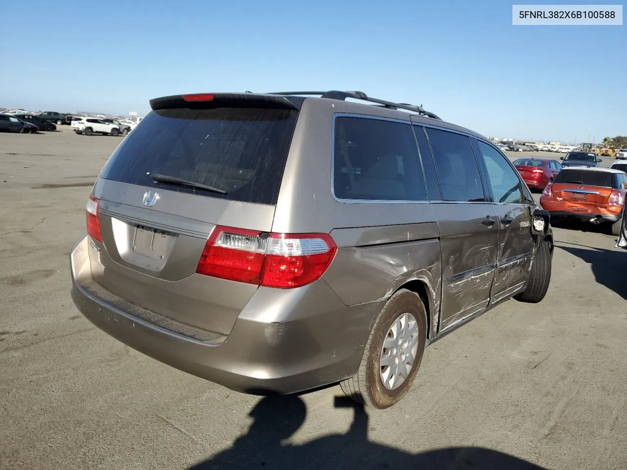 2006 Honda Odyssey Lx VIN: 5FNRL382X6B100588 Lot: 74765484