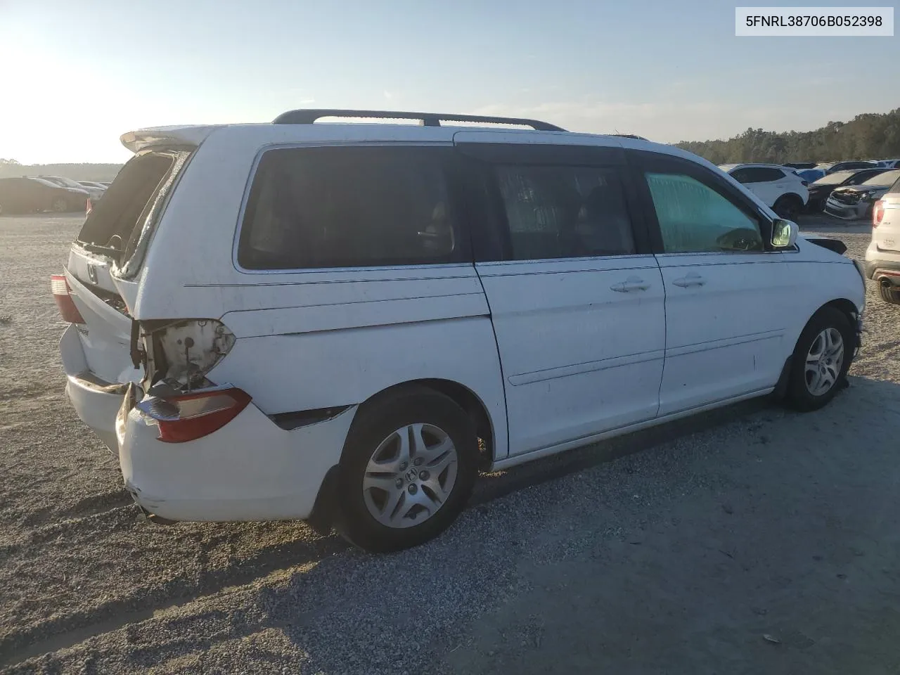 2006 Honda Odyssey Exl VIN: 5FNRL38706B052398 Lot: 74930844