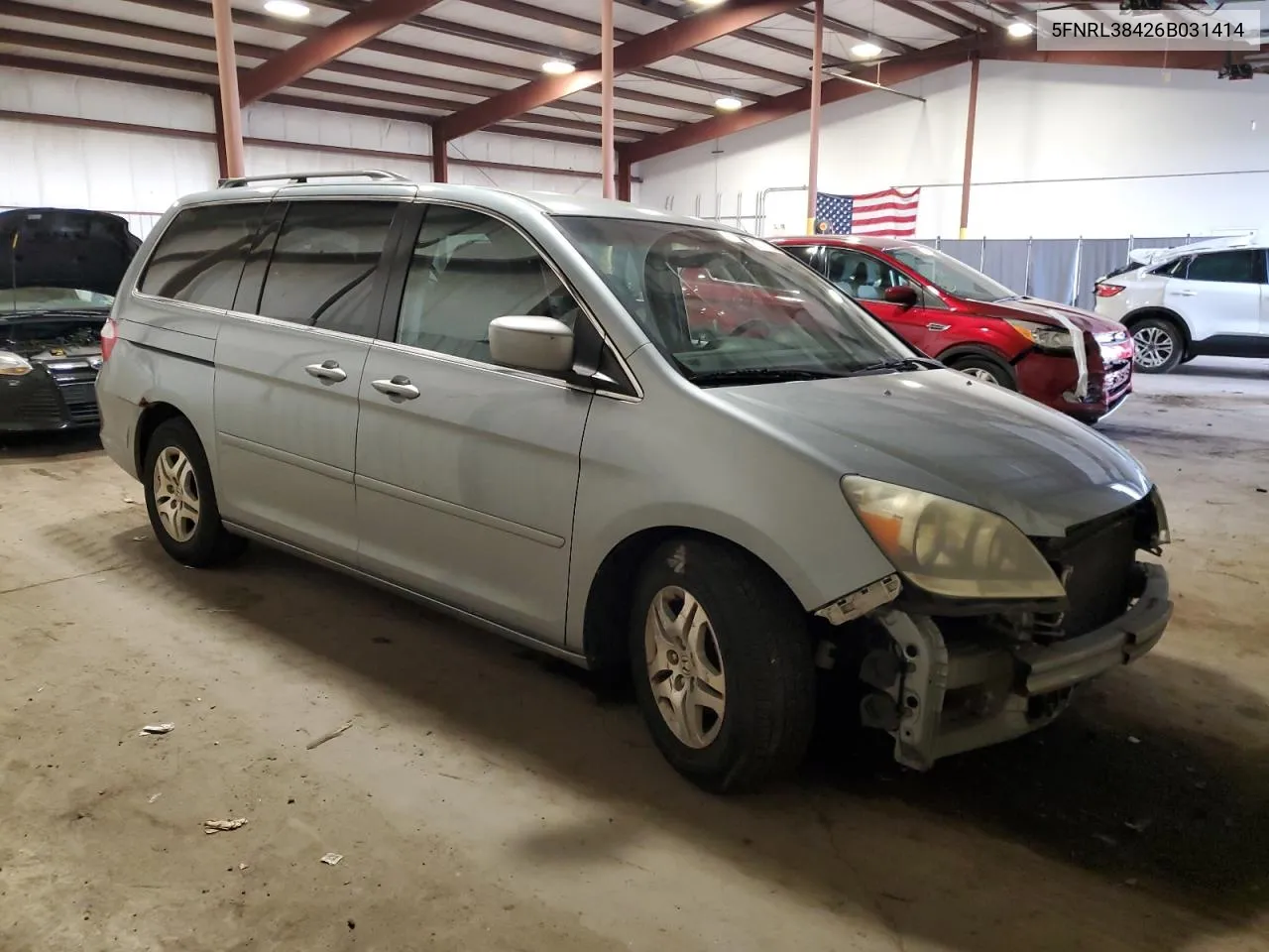 2006 Honda Odyssey Ex VIN: 5FNRL38426B031414 Lot: 74947174