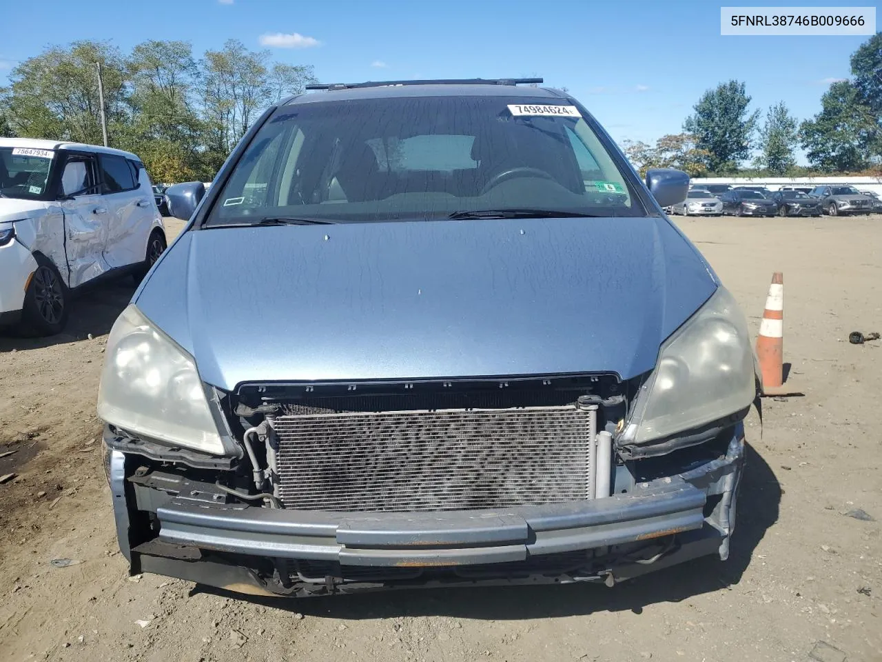 2006 Honda Odyssey Exl VIN: 5FNRL38746B009666 Lot: 74984624