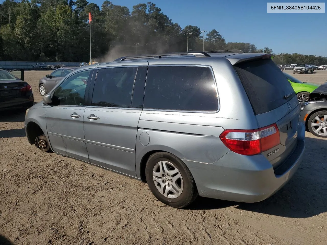 2006 Honda Odyssey Ex VIN: 5FNRL38406B104425 Lot: 75041414