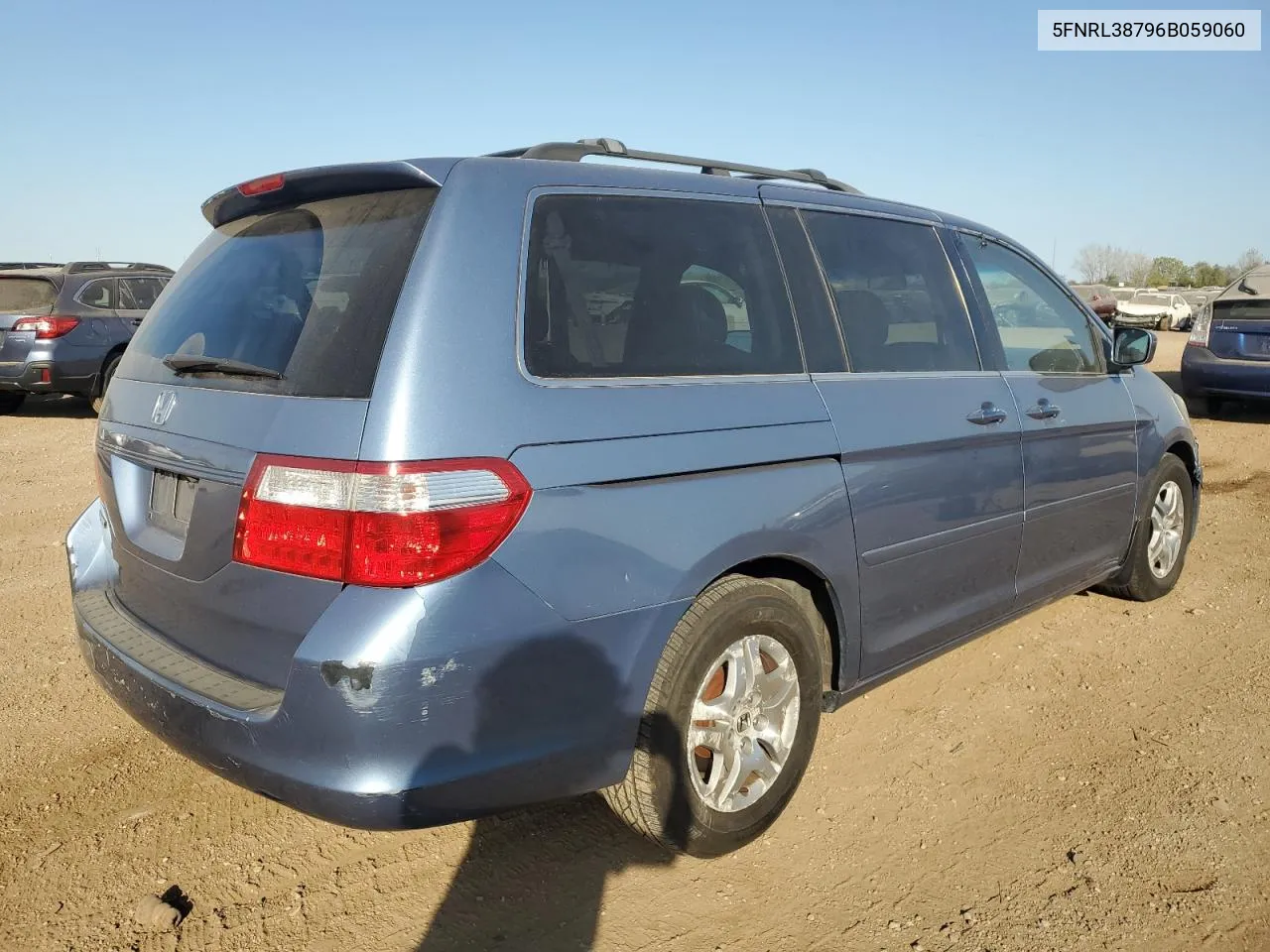 2006 Honda Odyssey Exl VIN: 5FNRL38796B059060 Lot: 75264364