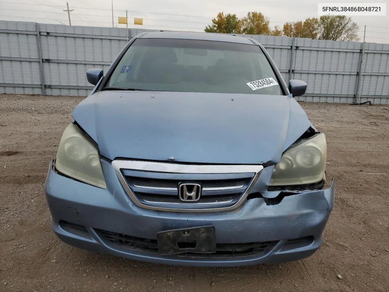 5FNRL38486B048721 2006 Honda Odyssey Ex