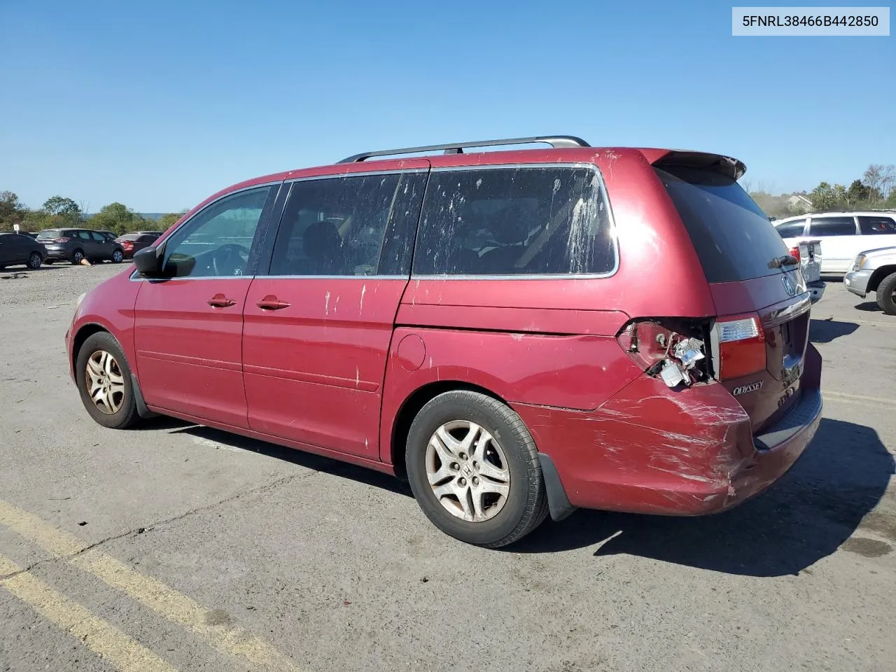 2006 Honda Odyssey Ex VIN: 5FNRL38466B442850 Lot: 75507214