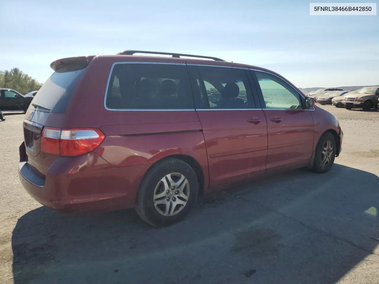 2006 Honda Odyssey Ex VIN: 5FNRL38466B442850 Lot: 75507214