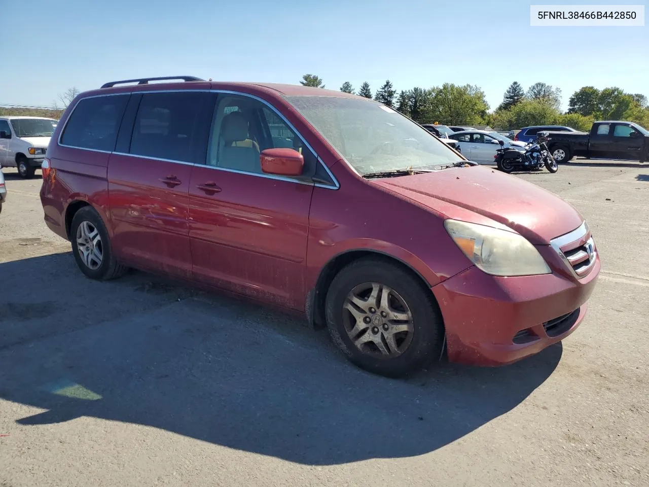 5FNRL38466B442850 2006 Honda Odyssey Ex