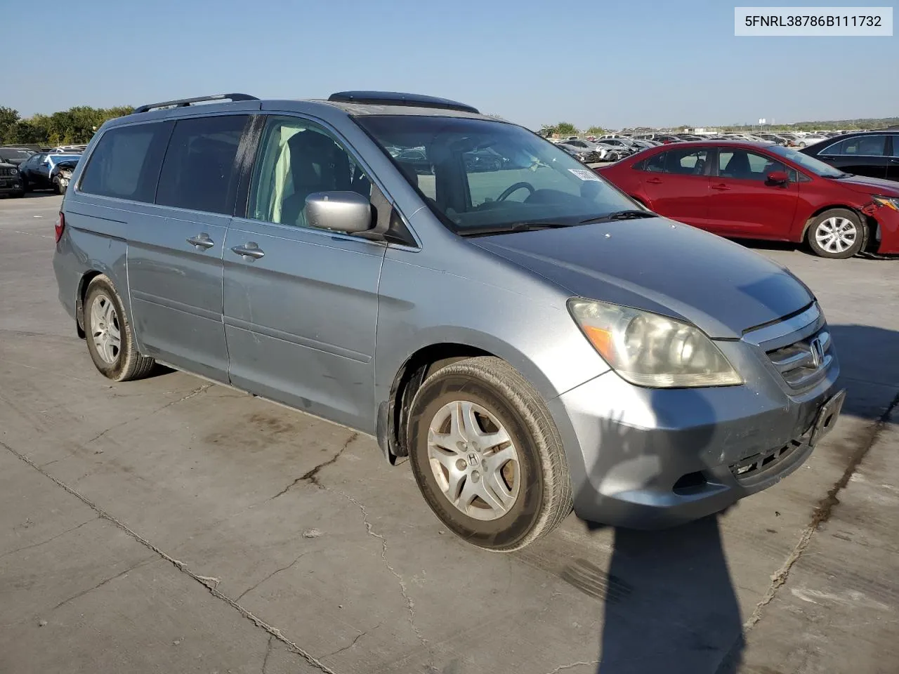 2006 Honda Odyssey Exl VIN: 5FNRL38786B111732 Lot: 75508274