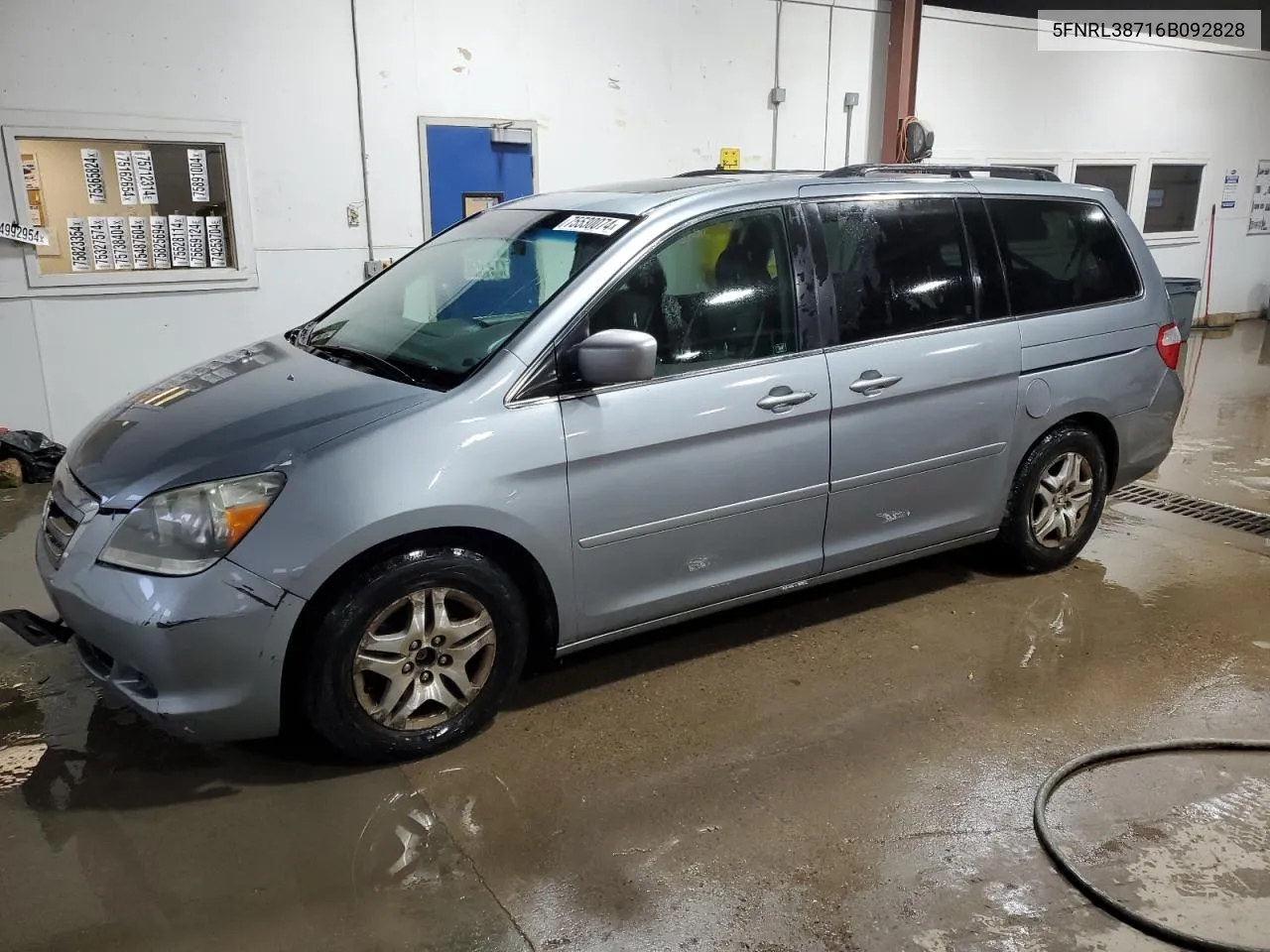 2006 Honda Odyssey Exl VIN: 5FNRL38716B092828 Lot: 75530074