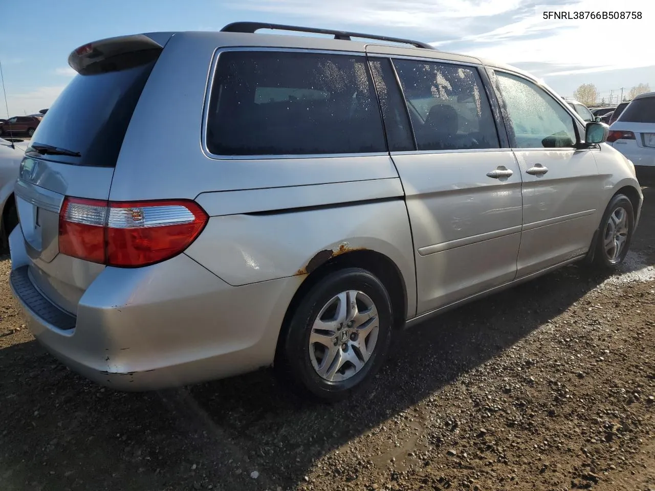 2006 Honda Odyssey Exl VIN: 5FNRL38766B508758 Lot: 75560094