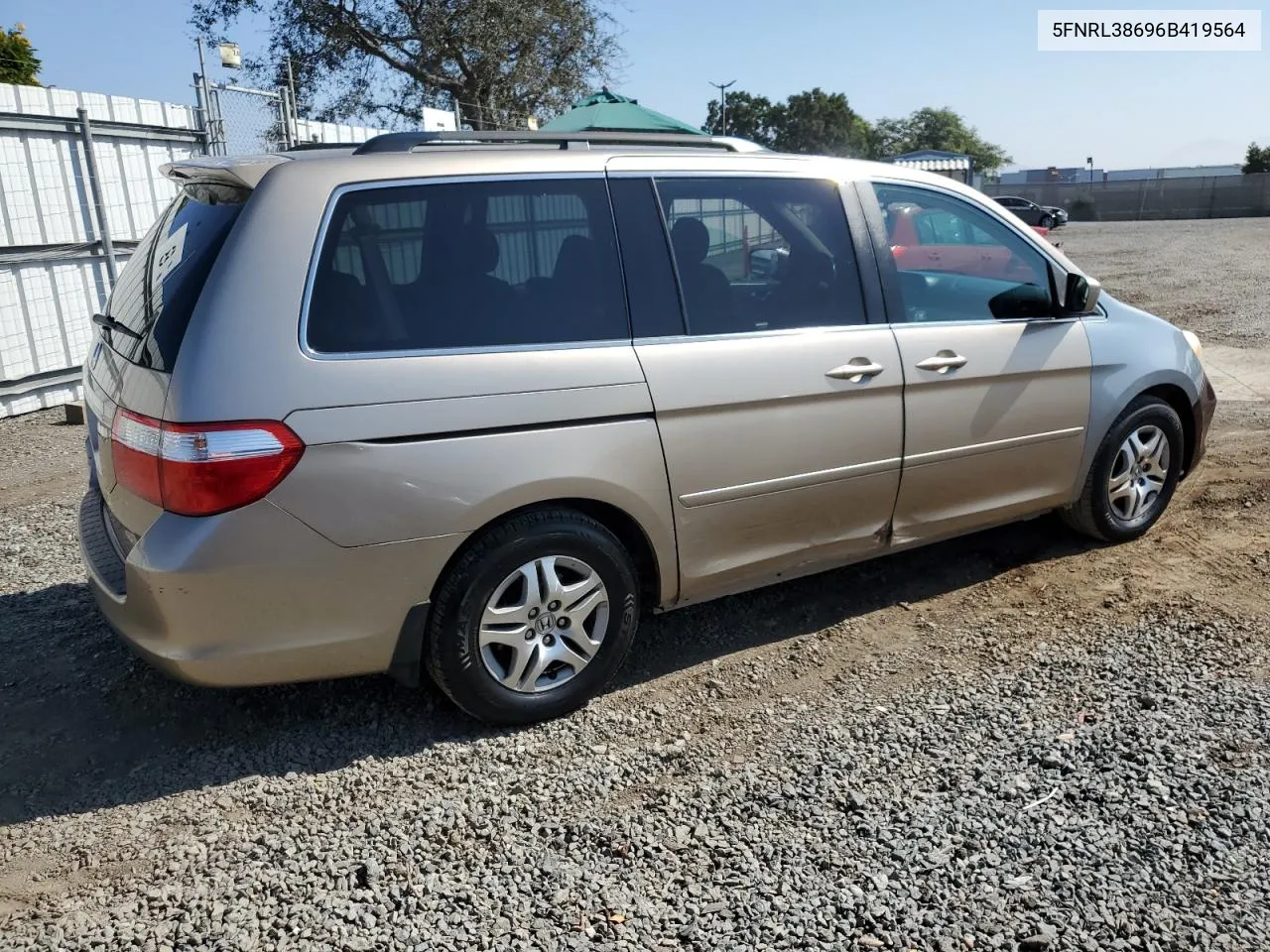 2006 Honda Odyssey Exl VIN: 5FNRL38696B419564 Lot: 75567844